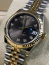 Rolex Datejust 31 mm Dark Grey Diamond Set Dial Fluted Bezel