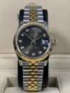 Rolex Datejust 31 mm Dark Grey Diamond Set Dial Fluted Bezel