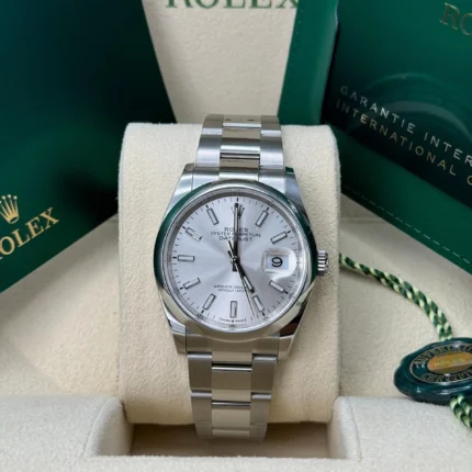 Rolex Datejust 36 mm Silver Index Dial Stainless Steel Smooth Bezel Oyster Bracelet