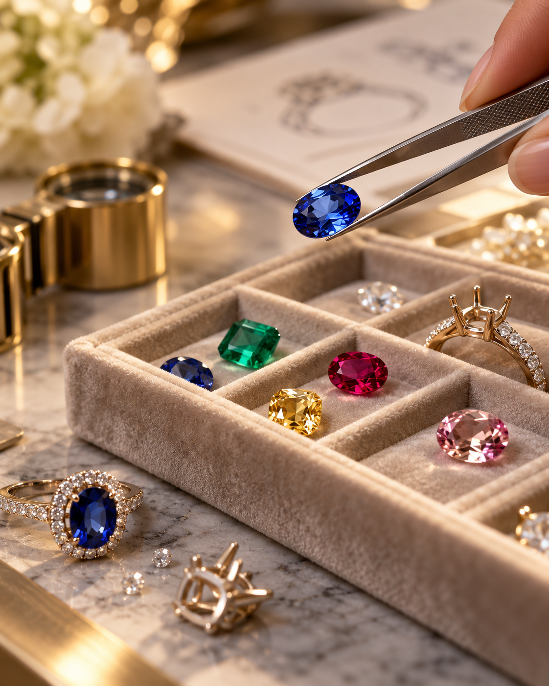 Precious gemstone selection