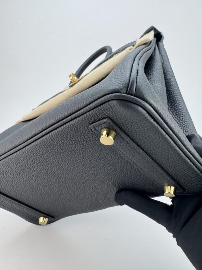 Hermes Birkin 25 Retourne Togo Black/Noir Gold Hardware G Stamp Unworn - Image 3