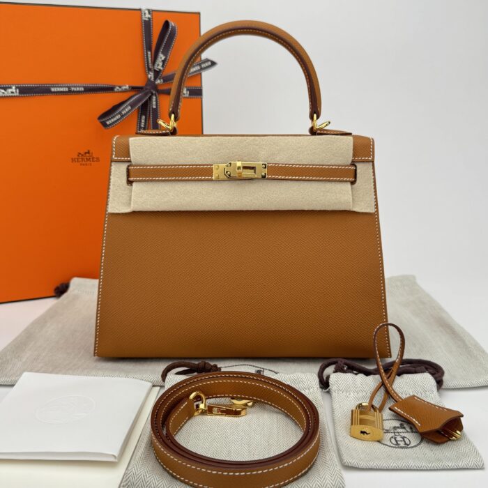 Hermes Kelly 25 Sellier Epsom Gold Gold Hardware G Stamp Unworn - Image 1