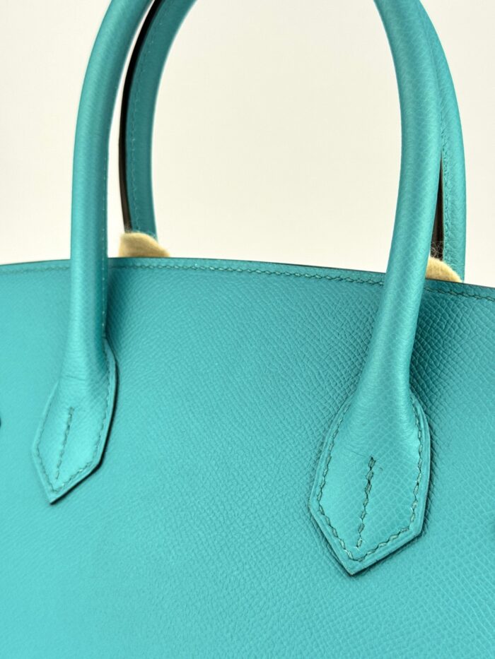 Hermes Birkin 30 Epsom Blue Paon Gold Hardware Preowned - Image 7