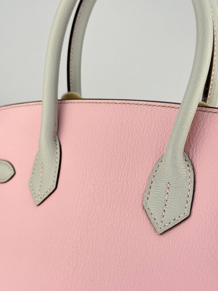 Hermes Birkin 30 Chevre HSS Rose Sakura Pink/ Gris Perle Gold Hardware X Stamp - Image 5
