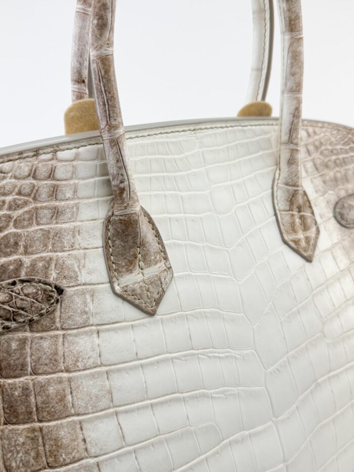 Hermès Birkin 30 Matte Crocodile Himalaya Palladium Hardware Preowned X Stamp - Image 2