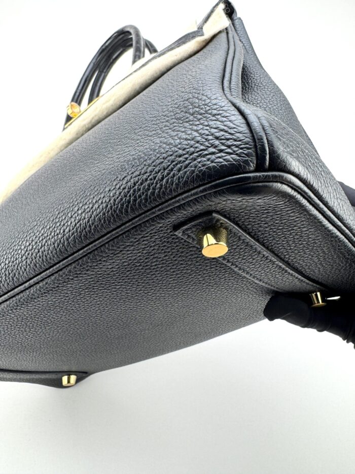 Hermes Birkin 30 Touch Matte Alligator Togo Black Gold Hardware Pre-owned - Image 5