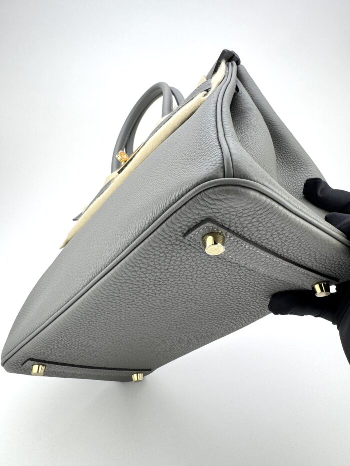 Hermes Birkin 30 Retourne Togo Gris Meyer Gold Hardware B Stamp - Image 5