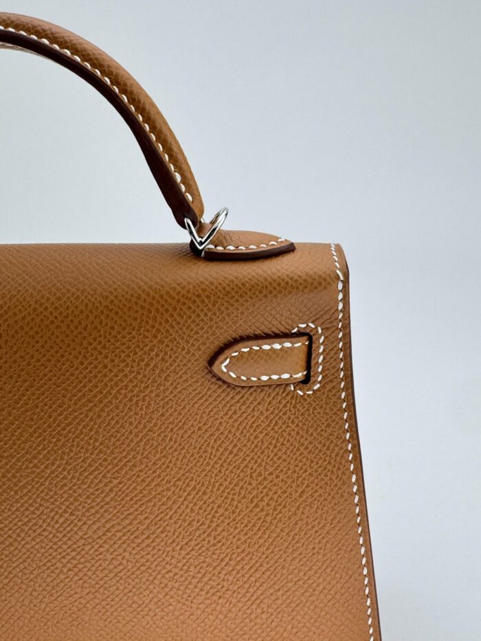 HERMES Mini Kelly 20 Sellier Epsom Gold Palladium Hardware K Stamp Unworn - Image 6