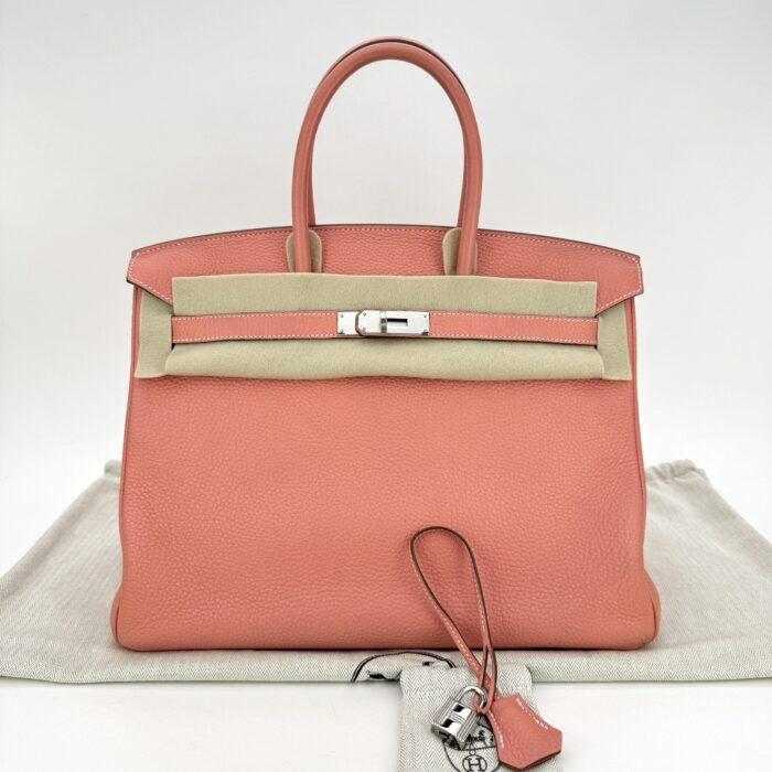 Hermes Birkin 35 Retourne Togo Crevette Palladium Hardware Preowned - Image 1