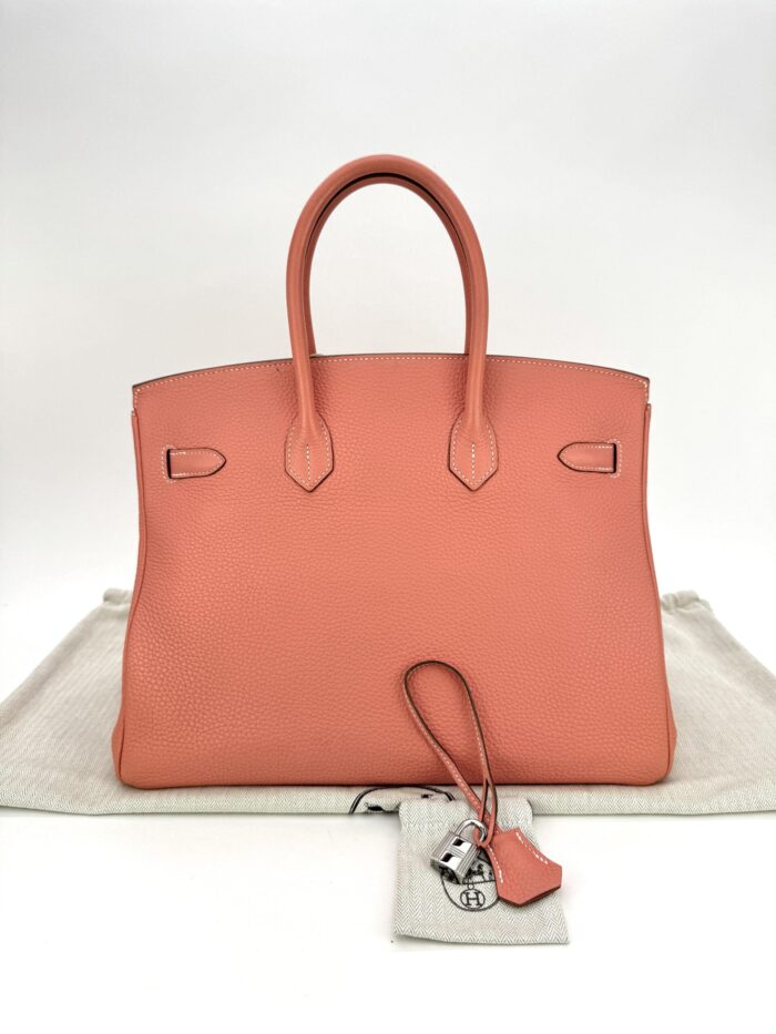 Hermes Birkin 35 Retourne Togo Crevette Palladium Hardware Preowned - Image 8