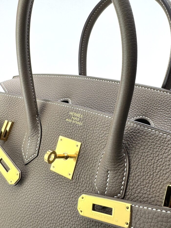 Hermes Birkin 35 Retourne Togo Etoupe Gold Hardware Preowned - Image 2