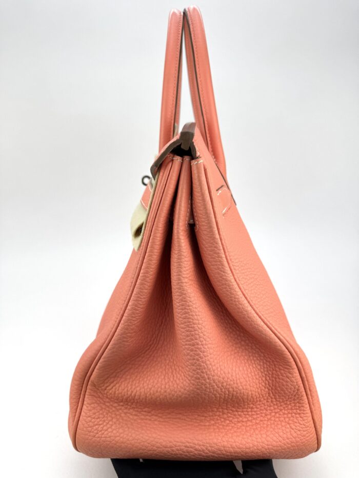 Hermes Birkin 35 Retourne Togo Crevette Palladium Hardware Preowned - Image 4
