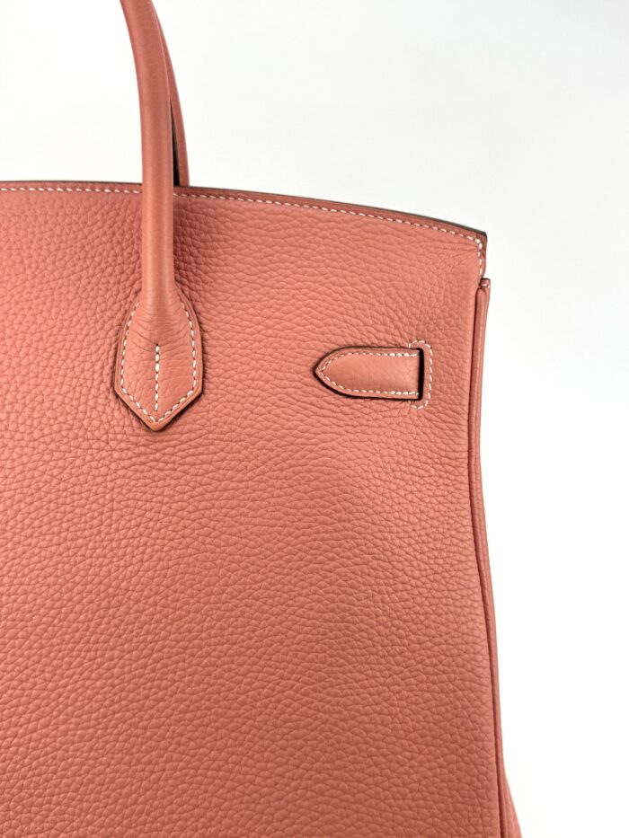 Hermes Birkin 35 Retourne Togo Crevette Palladium Hardware Preowned - Image 6