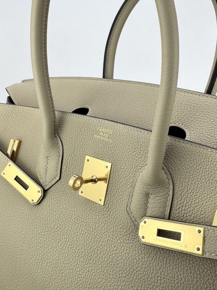 Hermes Birkin 35 Retourne Togo Trench Gold Hardware Preowned - Image 2