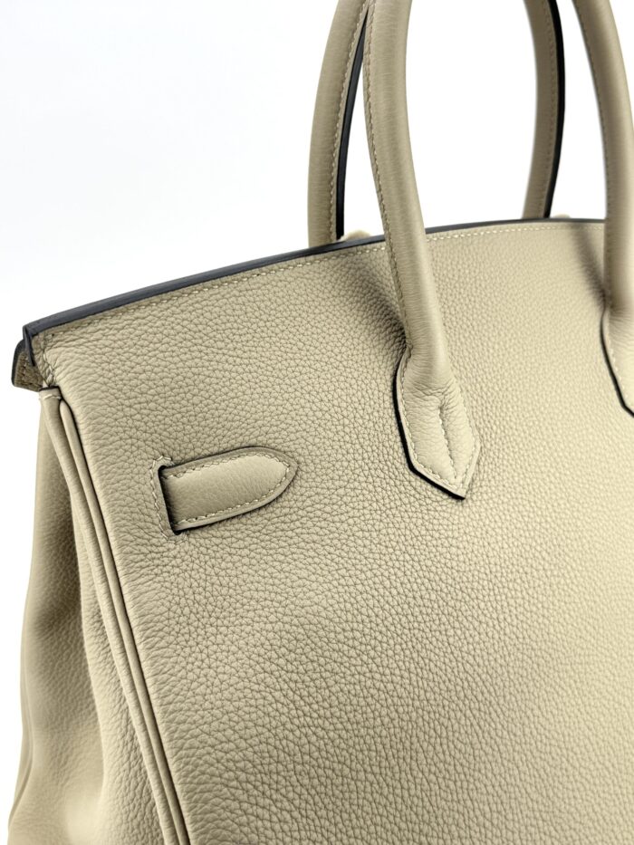 Hermes Birkin 35 Retourne Togo Trench Gold Hardware Preowned - Image 3