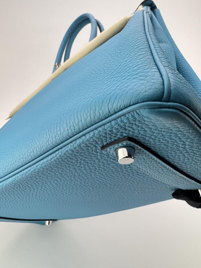 Hermes Birkin 35 Retourne Togo Blue Jean Palladium Hardware Preowned - Image 6
