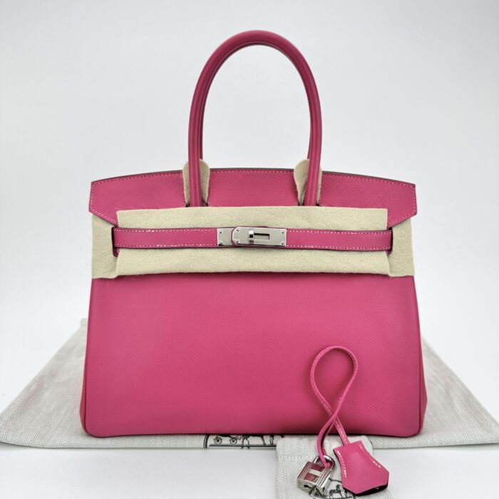 IMG_1408_4071362-1-scaled-1.jpeg Hermes Birkin 30 Epsom Rose Tyrien Palladium Hardware Preowned - Image 1