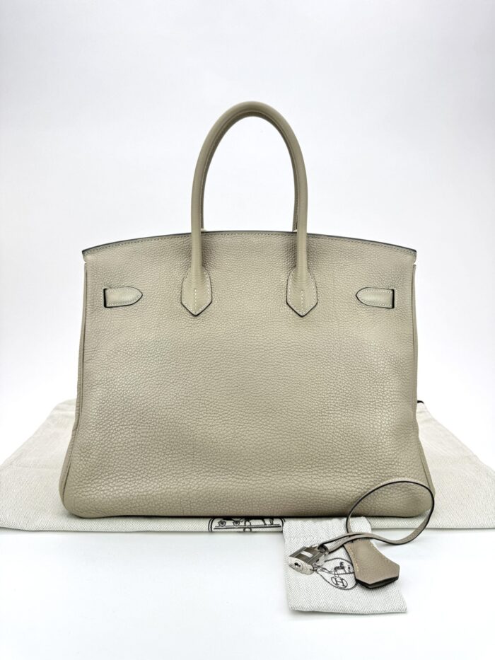 Hermes Birkin 35 Retourne Togo Trench Palladium Hardware Preowned - Image 9