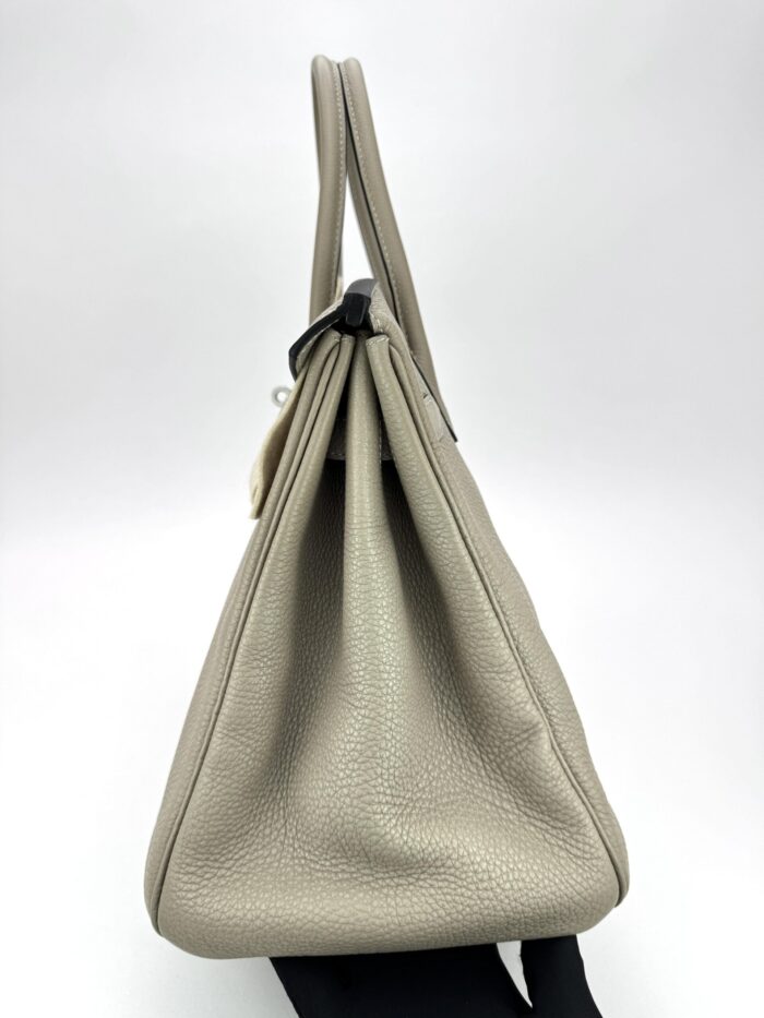 Hermes Birkin 35 Retourne Togo Trench Palladium Hardware Preowned - Image 5