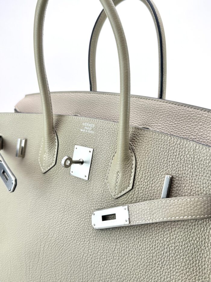 Hermes Birkin 35 Retourne Togo Trench Palladium Hardware Preowned - Image 2