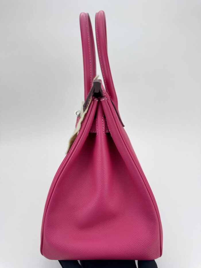 Hermes Birkin 30 Epsom Rose Tyrien Palladium Hardware Preowned - Image 4