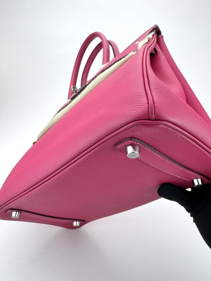 Hermes Birkin 30 Epsom Rose Tyrien Palladium Hardware Preowned - Image 5