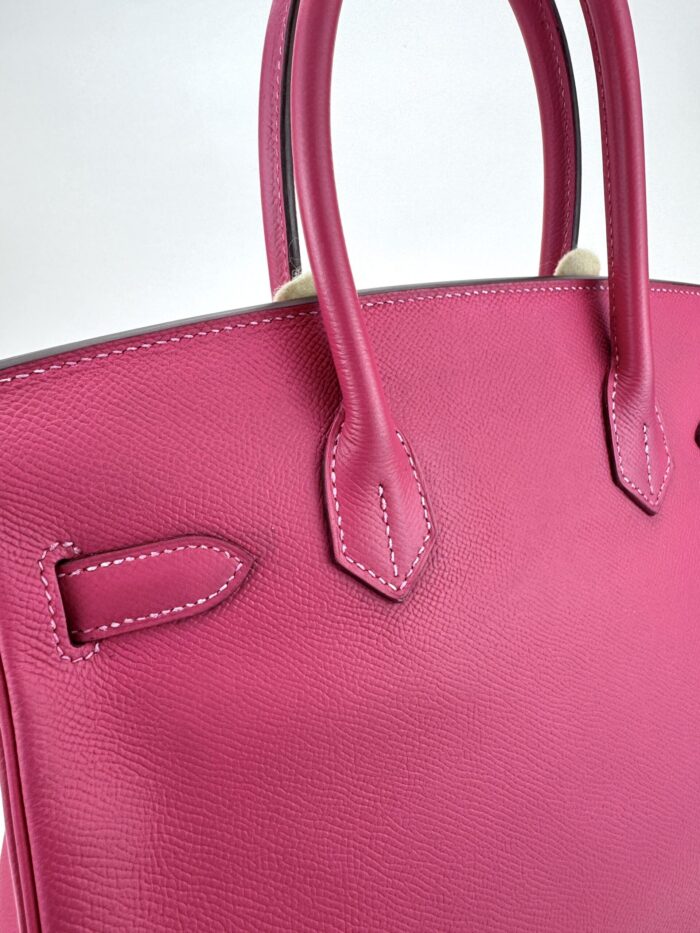 Hermes Birkin 30 Epsom Rose Tyrien Palladium Hardware Preowned - Image 3