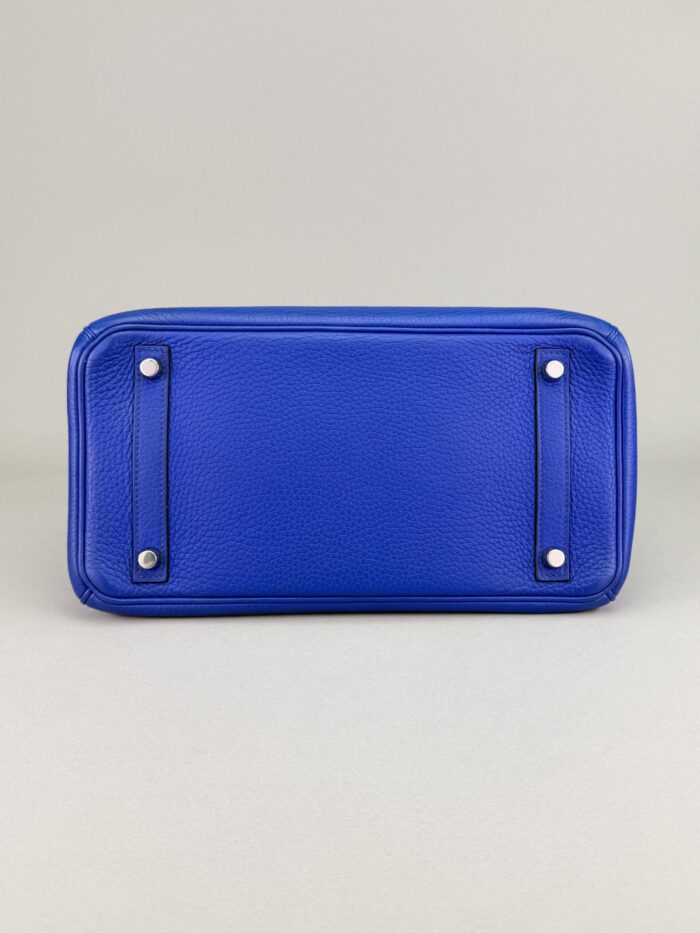 Hermes Birkin 30 Retourne Togo Blue Electric Palladium Hardware Preowned - Image 6