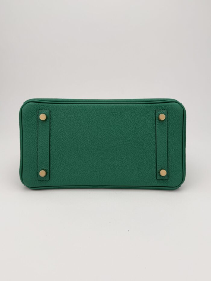 HERMES Birkin 25 Retourne Togo Vert Vertigo Gold Hardware K Stamp Unworn - Image 5