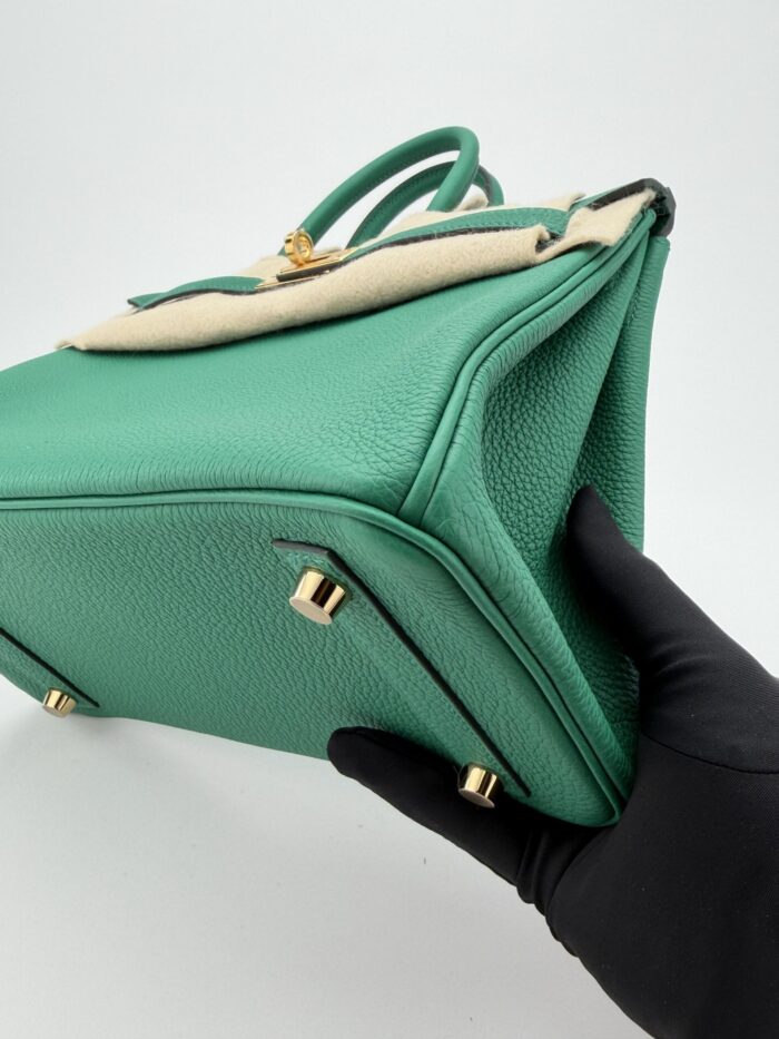 HERMES Birkin 25 Retourne Togo Vert Vertigo Gold Hardware K Stamp Unworn - Image 4
