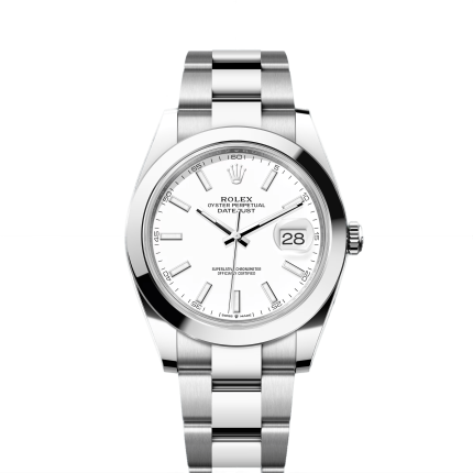 Rolex Datejust 41mm White Dial Oyster Stainless Steel