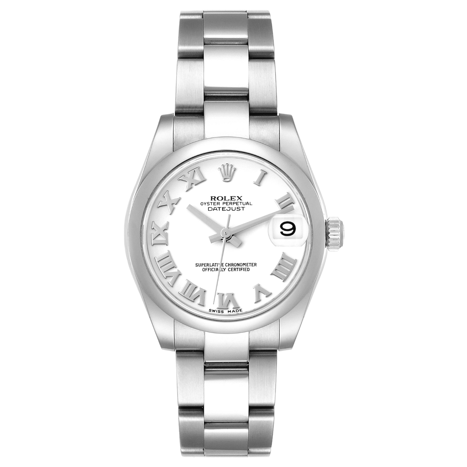 16340186 rolex datejust 31 midsize white dial smooth bezel steel ladies watch 178240 50980 cab24 1 Photoroom