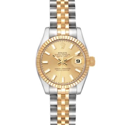 16400294 RolexDatejust26mm18kYellowGold StainlessSteelChampagneDialJubileeWatch179173