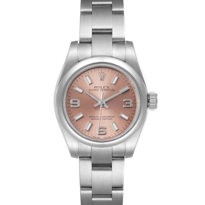 16426632 RolexOysterPerpetual26mmStainlessSteelPinkDialOysterWatch176200