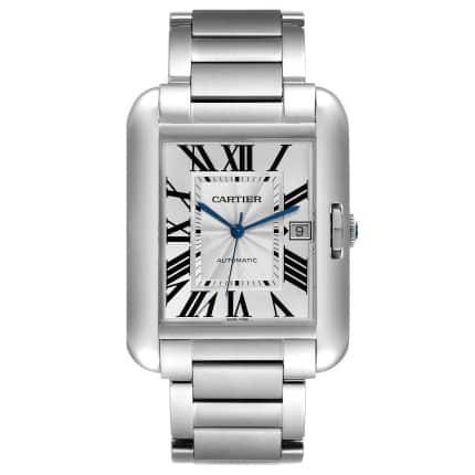 16428262 cartier tank anglaise xl steel automatic mens watch w5310008 box papers 51915 e044a