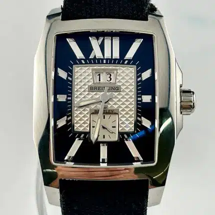 17060011 BreitlingFlyingB 34x51mmBlackDialTextileStrapWatchA16362