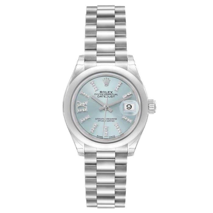 17651610 rolex president blue diamond dial platinum ladies watch 279166 unworn 56988 f662d md 3e5c4697 1282 40c3 a405 4d2203b0d50d