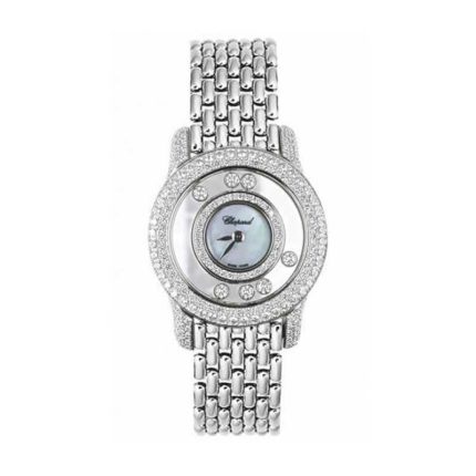 17719812 ChopardHappyDiamonds28mm18kWhiteGoldWhiteMOPDialFactoryDiamondBezelWatch209181