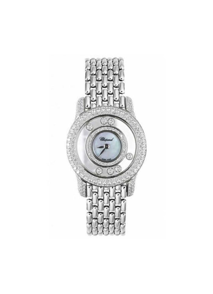 17719812 ChopardHappyDiamonds28mm18kWhiteGoldWhiteMOPDialFactoryDiamondBezelWatch209181