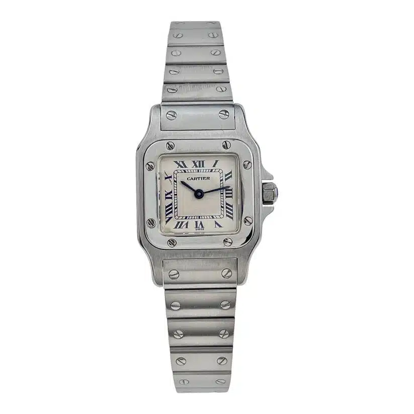 17792970 CartierSantosGalbee24mmSilverDialStainlessSteelWatch1565