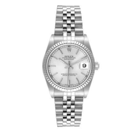 17950922 rolex datejust midsize steel white gold silver dial ladies watch 78274 66393 9f976 md