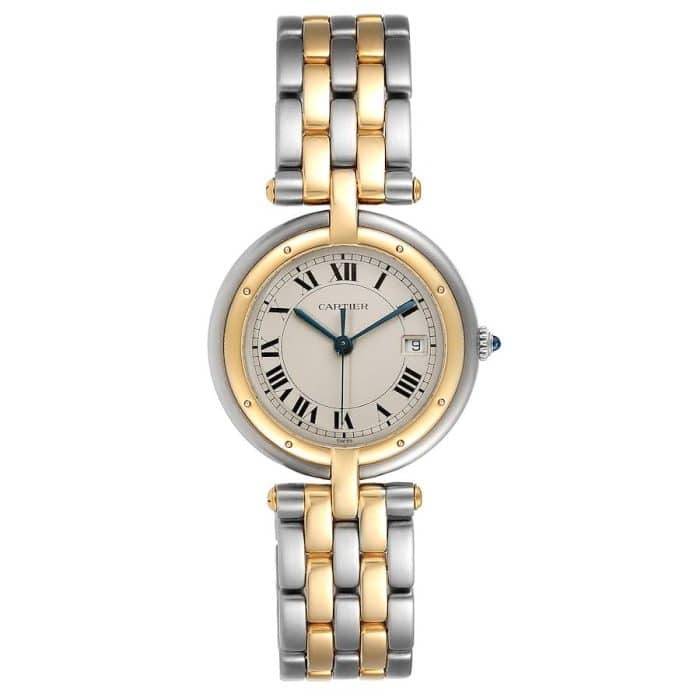 17951284 CartierPanthereVendome29mm2T18kYellowGold StainlessSteelSilverDialSteelWatch183964