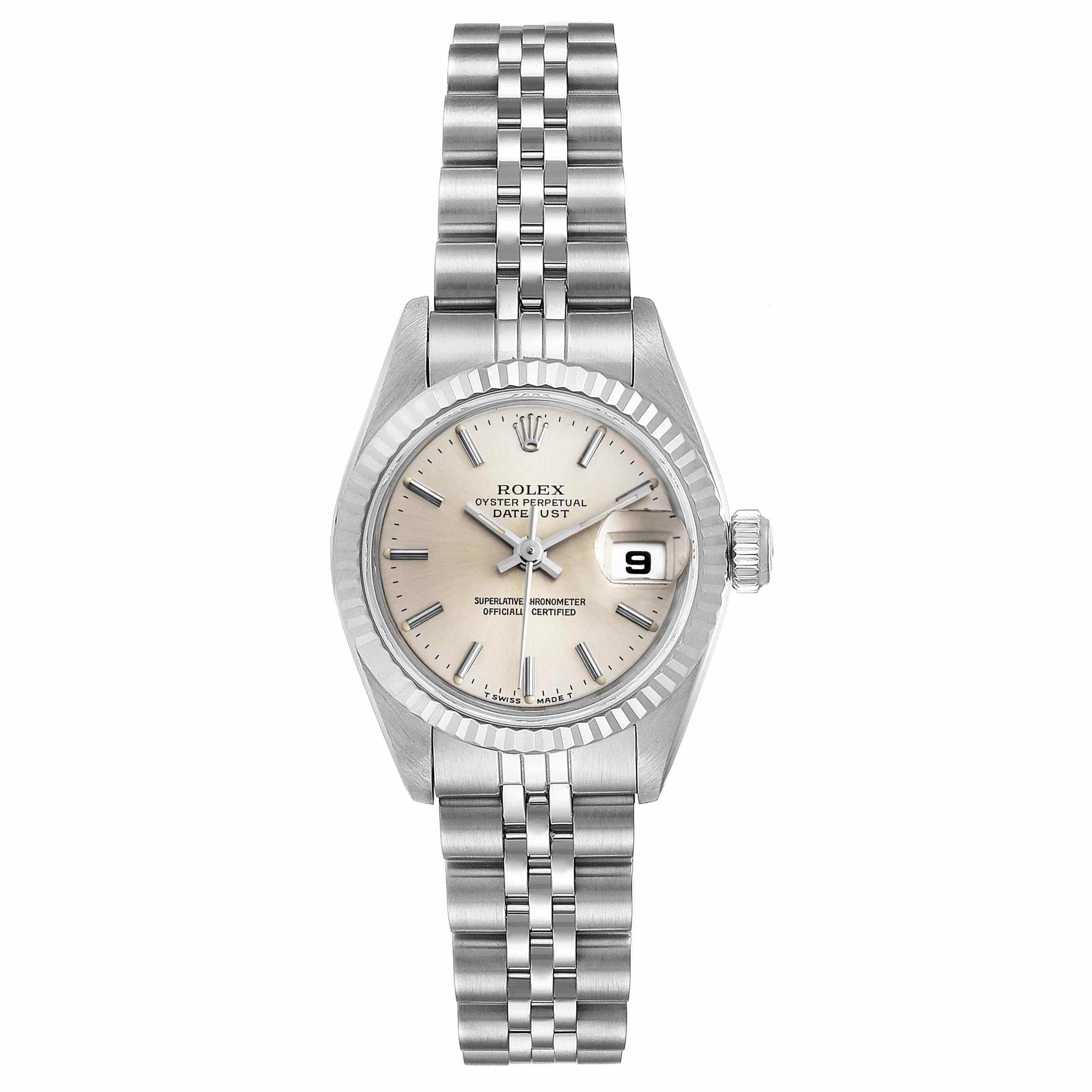 17965070 rolex datejust silver dial steel white gold ladies watch 69174 box papers 29098 24ee3 scaled