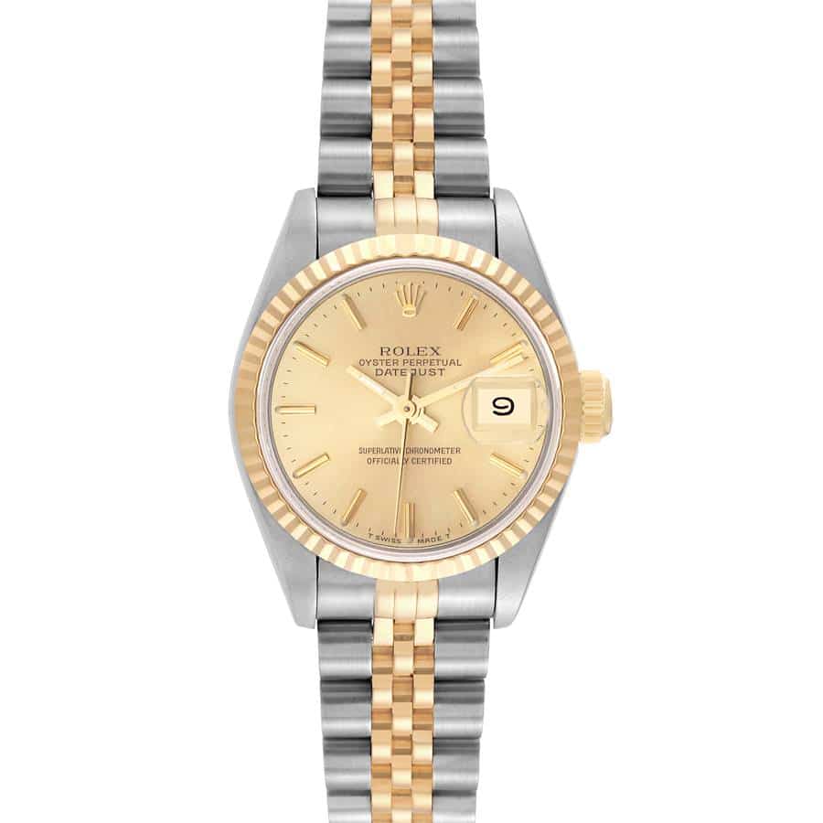 17972487 RolexDatejust26mm2 Tone18kYellowGold StainlessSteelChampagneDialFlutedBezelJubileeBandWatch69173 45cc6bb2 75c7 4a21 8f86 5f3d0d30ba92