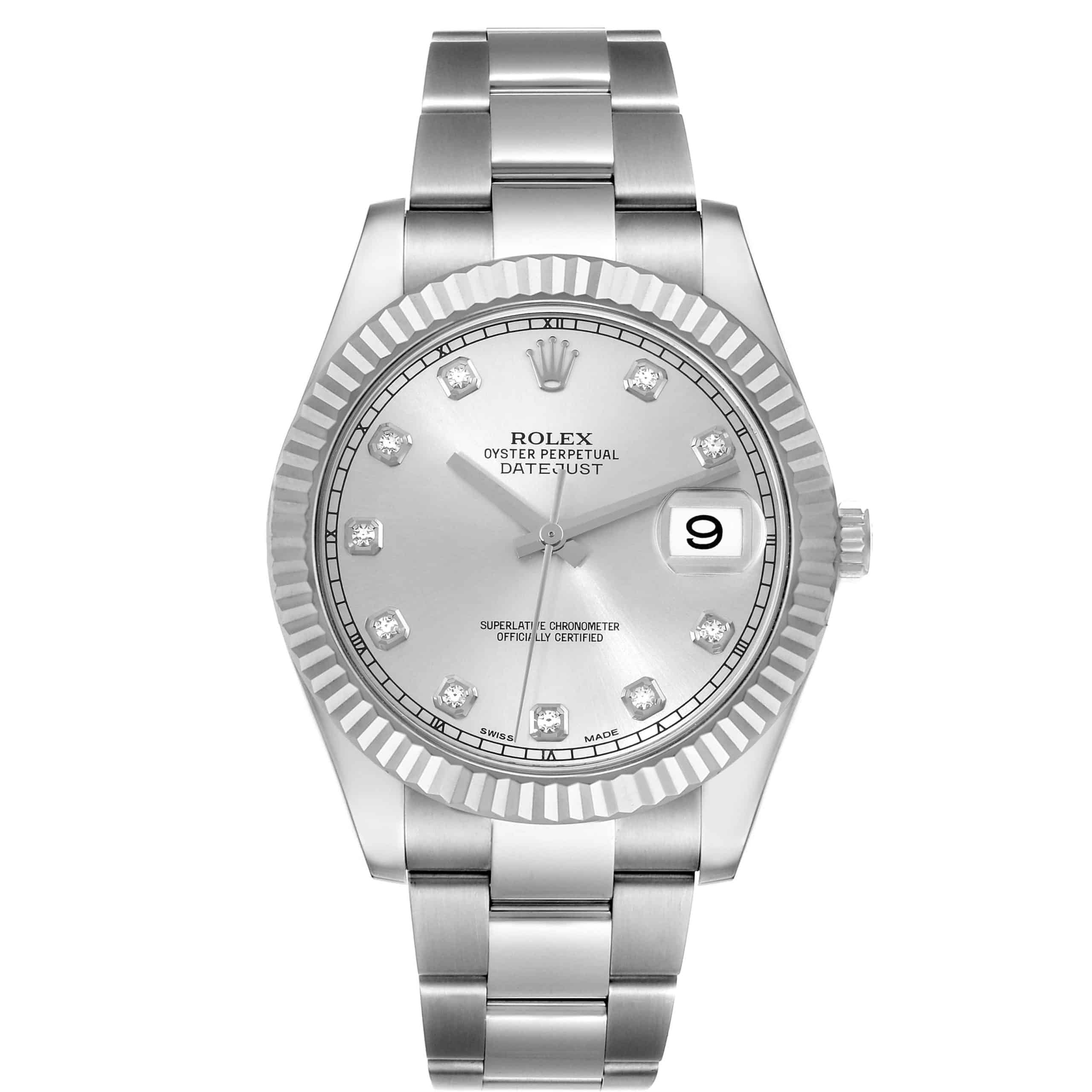 18020906 rolex datejust ii 41 diamond dial steel white gold mens watch 116334 box card 59464 02955 c0d8e142 e7c0 4ea0 97a1 820e3536331b scaled