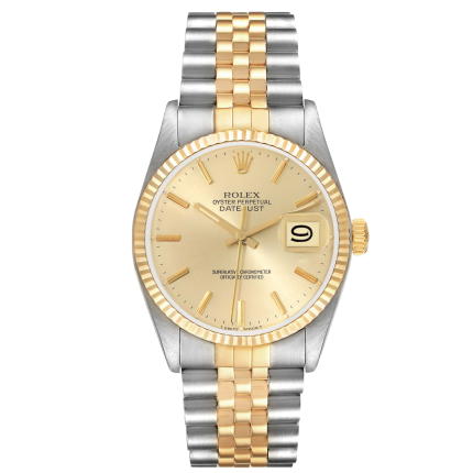 18025438 rolex datejust steel yellow gold vintage mens watch 16013 box papers 59476 5d7cb Photoroom