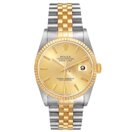 18025439 rolex datejust 36 steel yellow gold champagne dial mens watch 16233 60364 f8f54