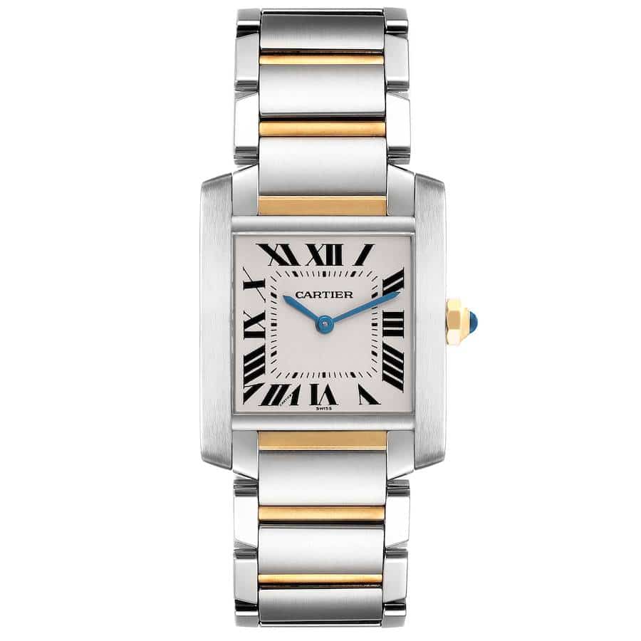 18041893 cartier tank francaise steel yellow gold mens watch w51006q4 box papers 66186 74630 md