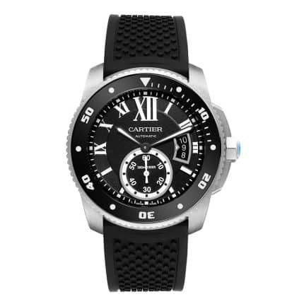 18042381 cartier calibre diver black dial rubber strap steel mens watch w7100056 62033 4fecd md