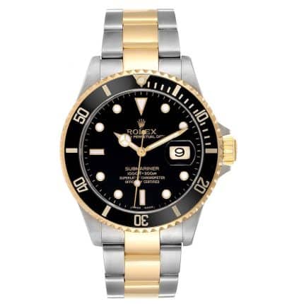 18051303 rolex submariner steel yellow gold black dial mens watch 16613 box papers 63482 2175344ff7 md